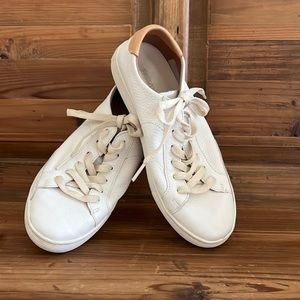 Soludas white leather shoes